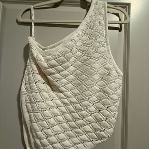 Elegant Cream Knit Tank Top